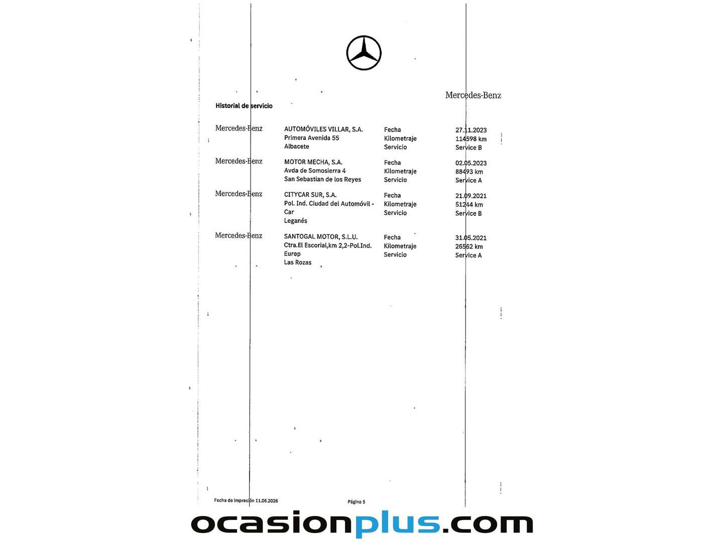 Foto del mantenimiento del Mercedes GLB Mercedes GLB 200 d (150 CV) Pack AMG