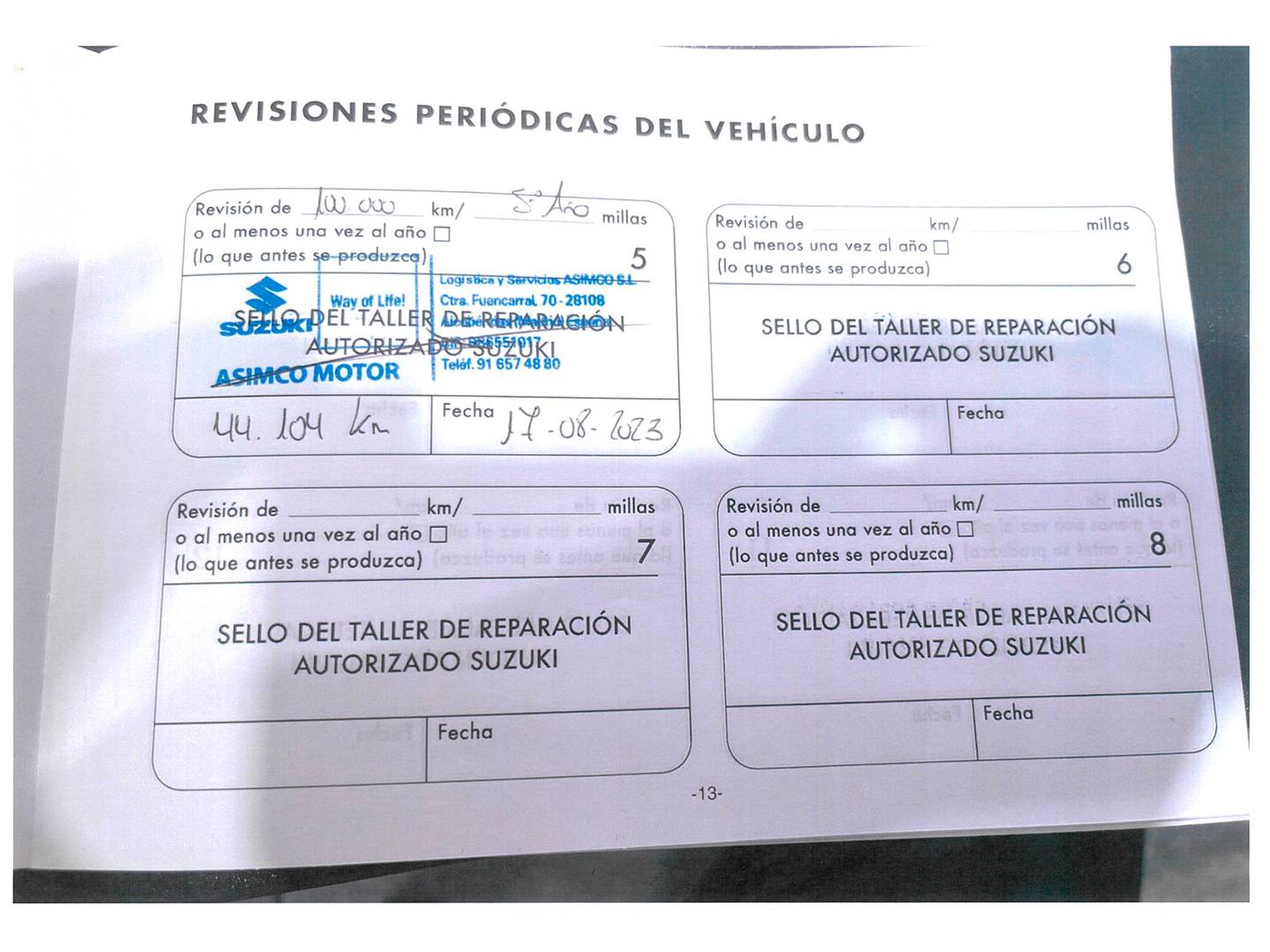 Foto del mantenimiento del Suzuki Ignis Suzuki Ignis 1.2 GLE (90 CV)