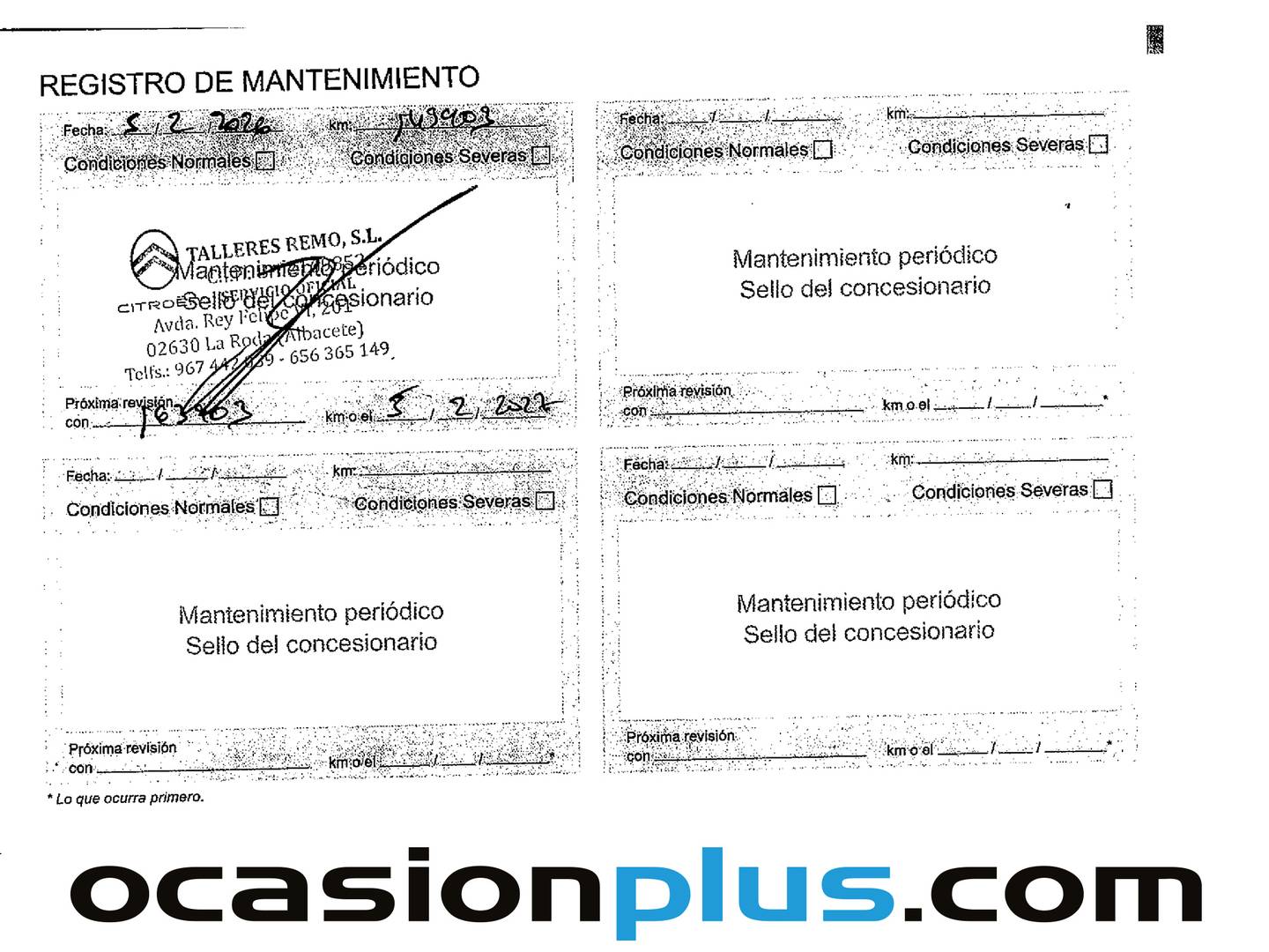 Foto del mantenimiento del DS DS 7 Crossback DS DS7 Crossback BlueHDi 180 So Chic Auto (180 CV)