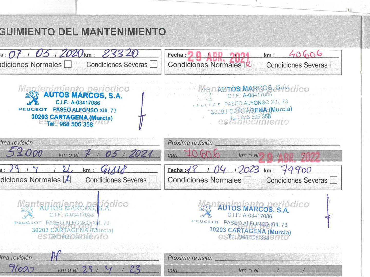 Foto del mantenimiento del Peugeot 3008 Peugeot 3008 BlueHDI 130 S&S Allure EAT8 (130 CV)