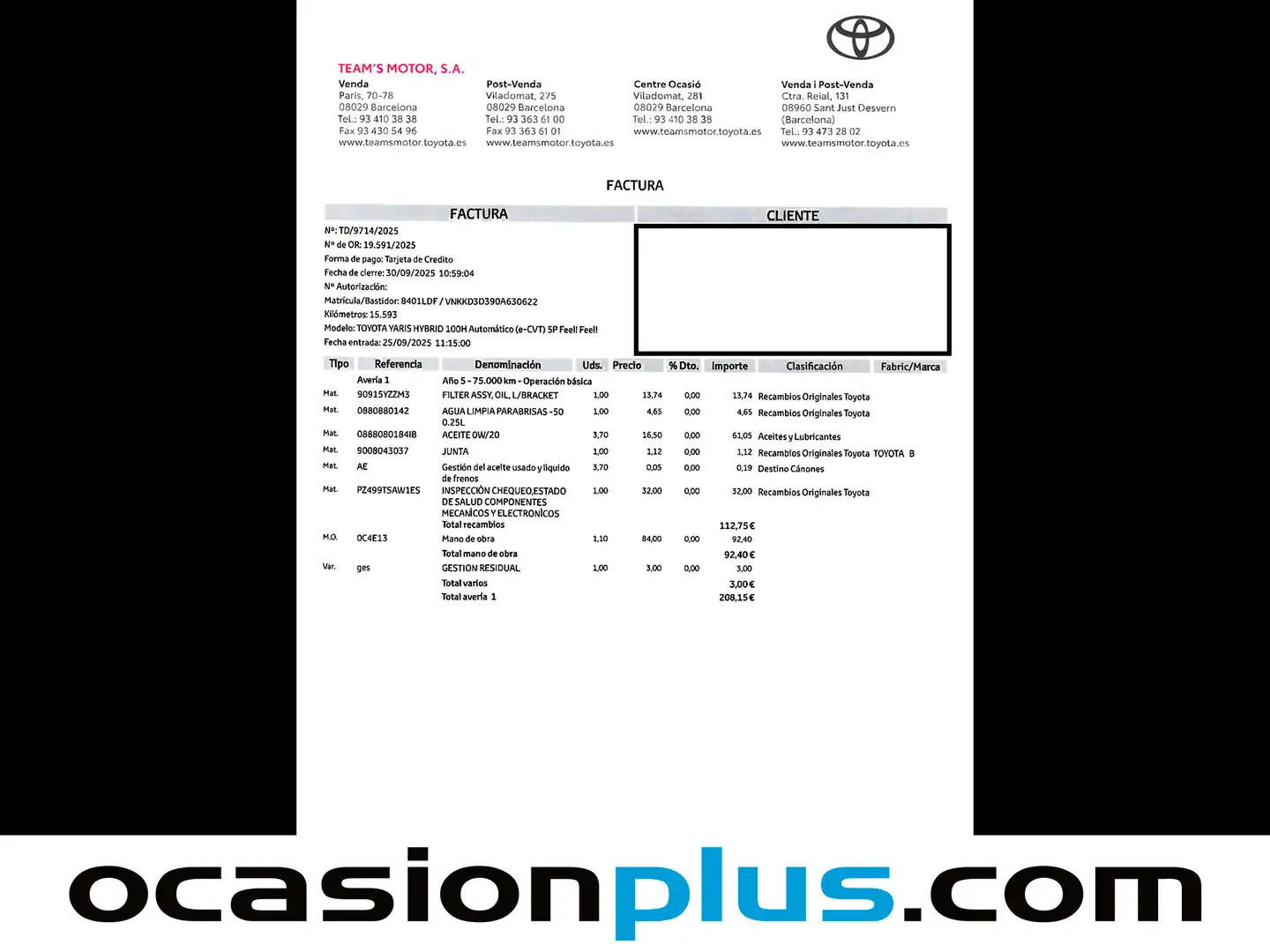 Foto Toyota Yaris Toyota Yaris 100H Feel (100 CV)