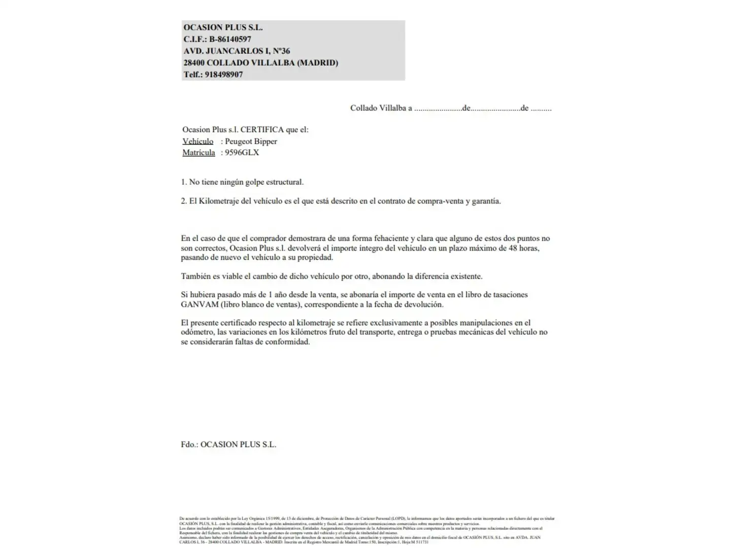 Certificado