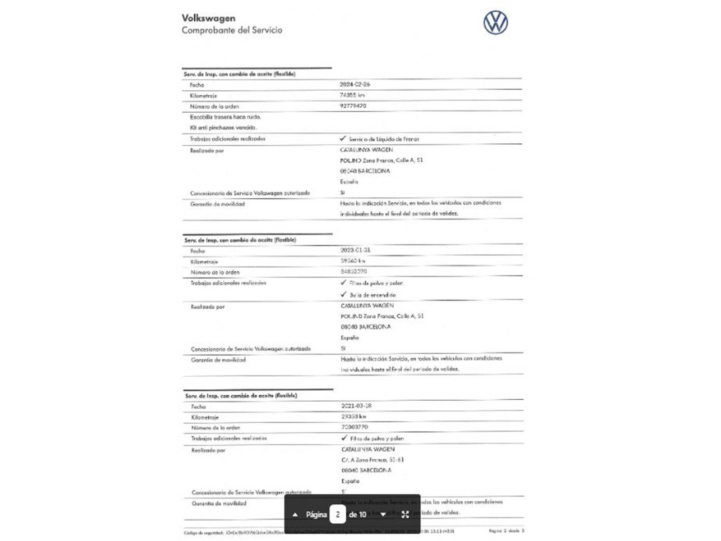 Foto del mantenimiento del Volkswagen Tiguan Volkswagen Tiguan Advance 1.5 TSI  Pack R-line (150 CV) DSG