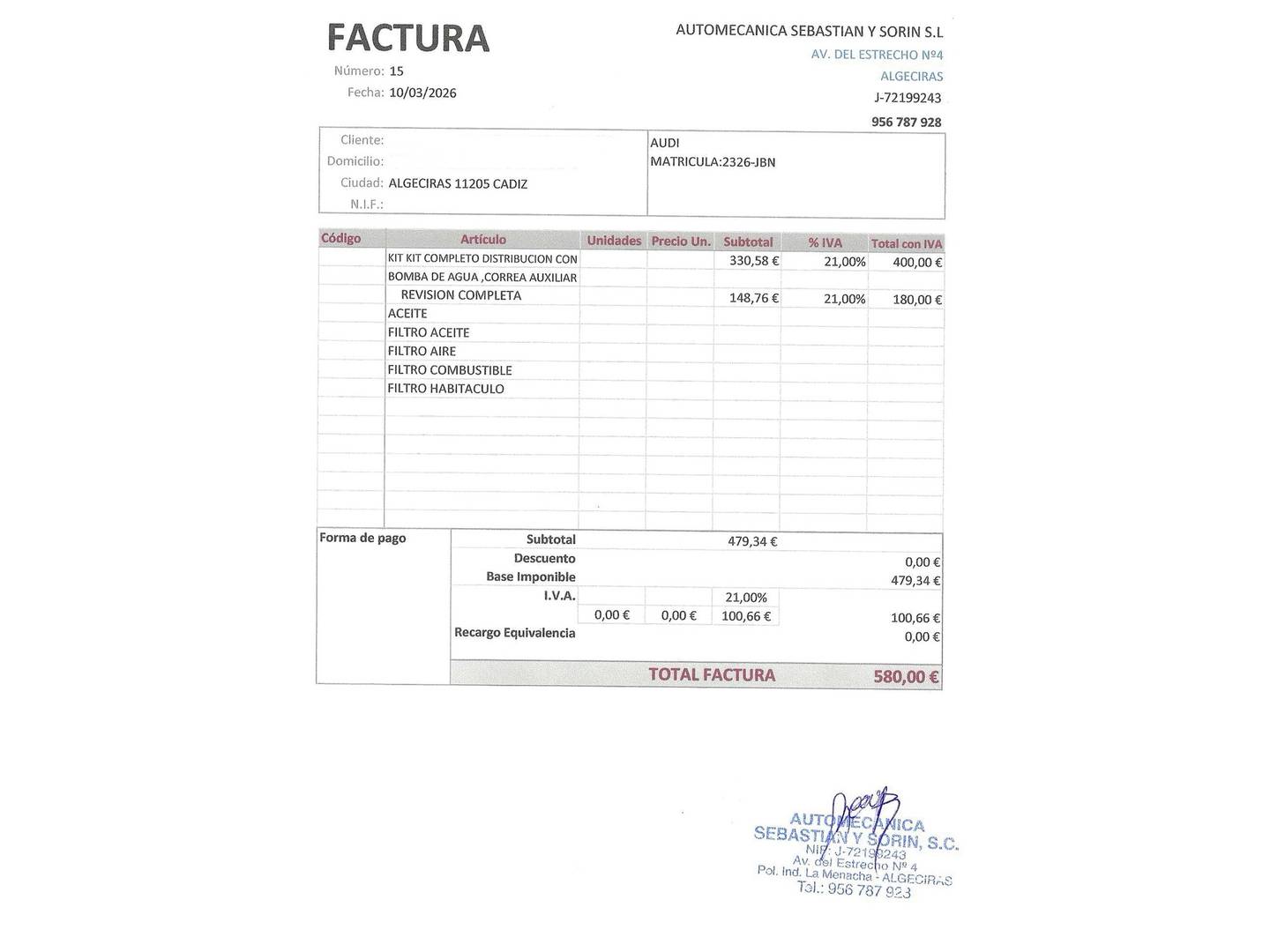 Foto del mantenimiento del Audi Q3 Audi Q3 Advanced edition 2.0 TDI quattro (140 CV) S tronic