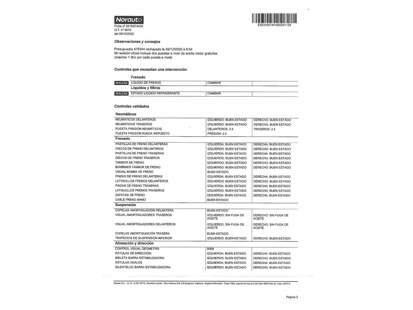 Foto del mantenimiento del Honda CR-V Honda CR-V 1.6 i-DTEC Comfort 4x2 (120 CV)