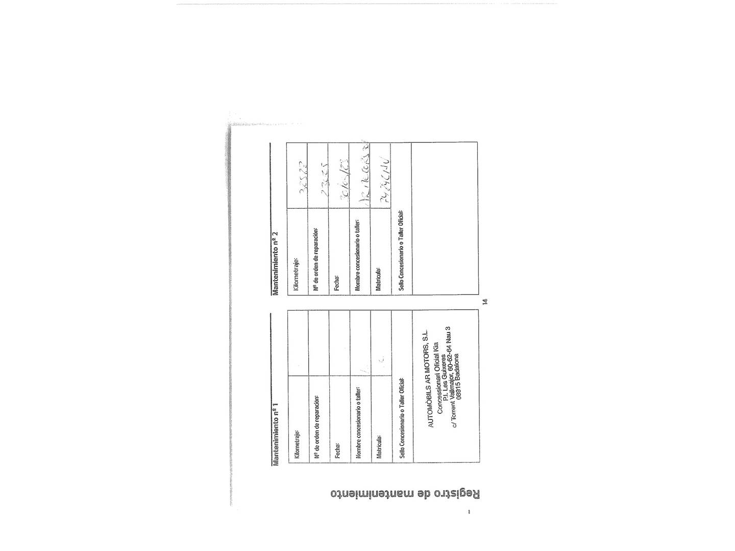 Foto del mantenimiento del KIA XCeed KIA XCeed 1.6 MHEV iMT Tech (136 CV)
