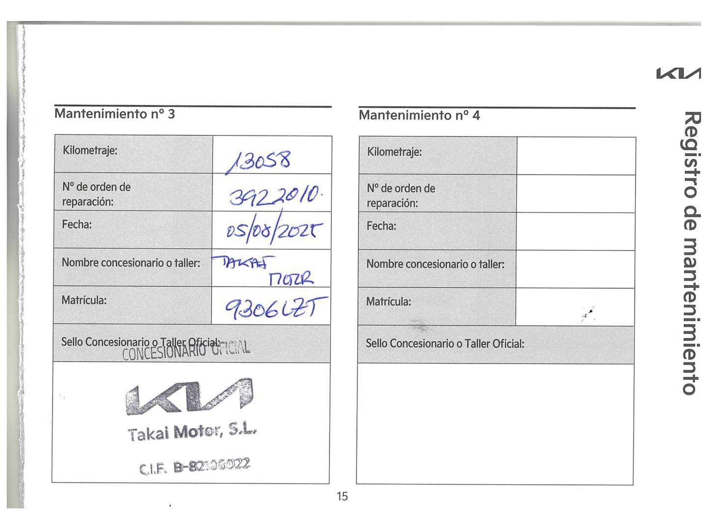 Foto del mantenimiento del KIA XCeed KIA XCeed 1.0 T-GDi Drive (120 CV)
