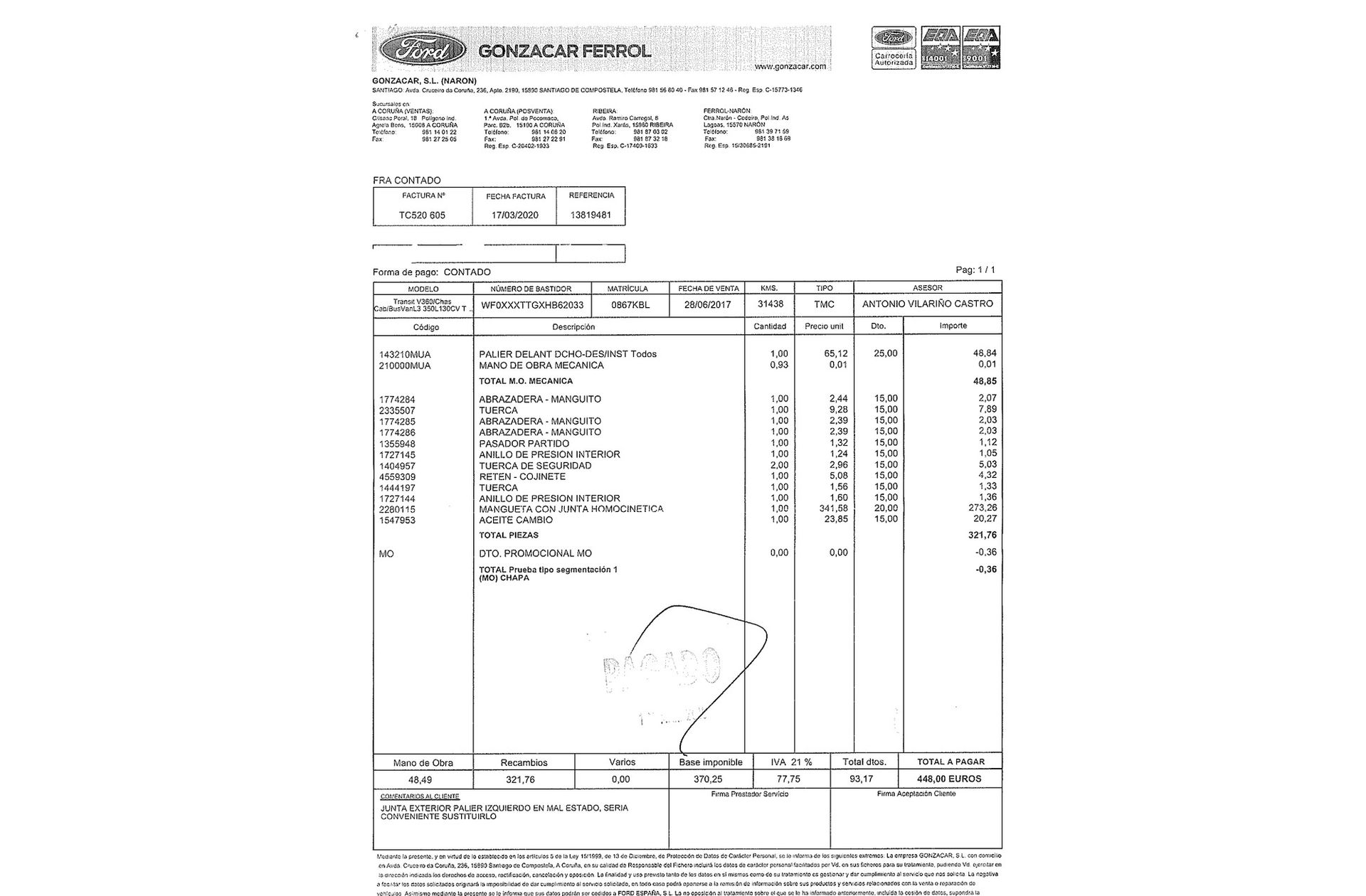 Ford Transit Furgon 350 L3H2 Trend Delantera - foto 16