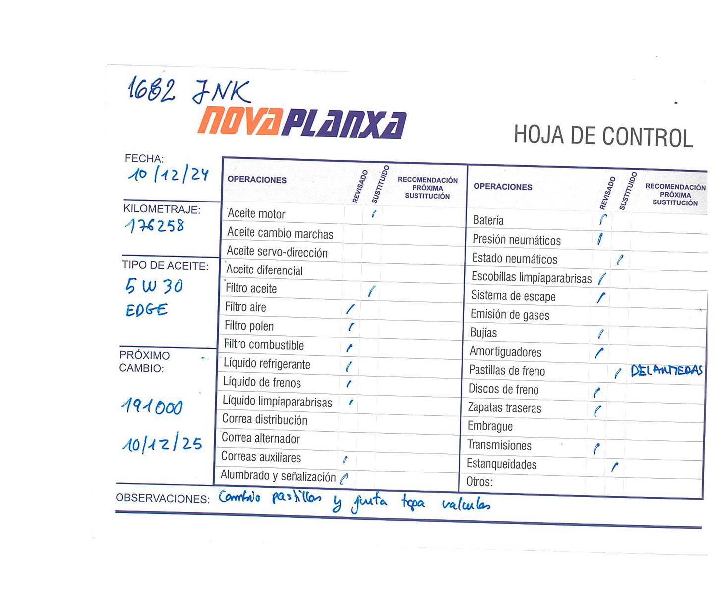 Foto del mantenimiento del BMW X5 BMW X5 sDrive25d (231 CV)
