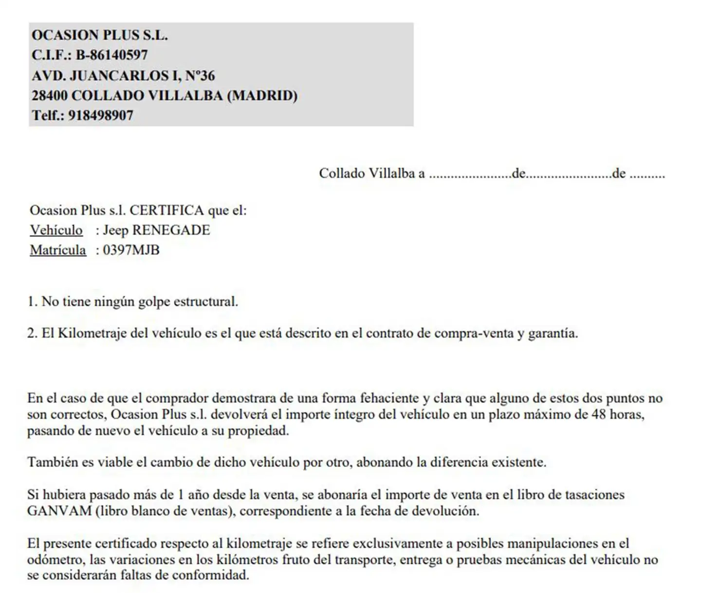 Certificado