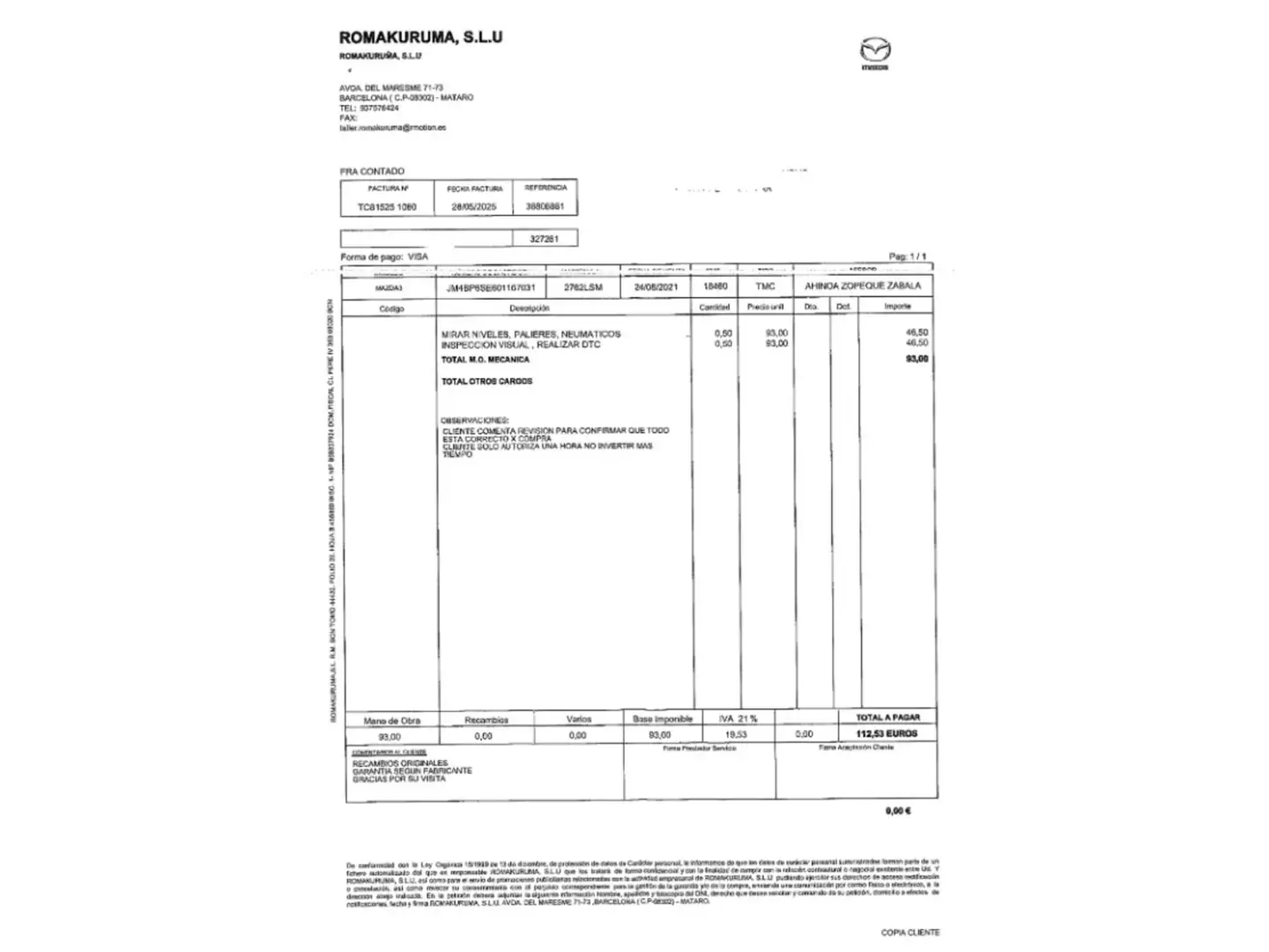 Foto Mazda Mazda3 Mazda Mazda 3 2.0 Skyactiv-G Evolution (122 CV)