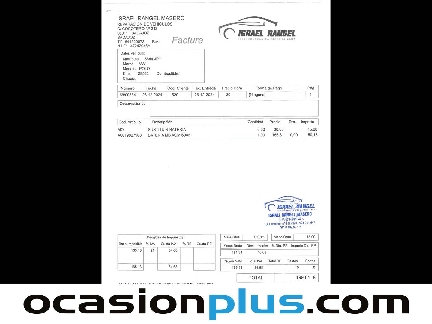 Foto del mantenimiento del Volkswagen Polo Volkswagen Polo Advance 1.4 TDI (75 CV)