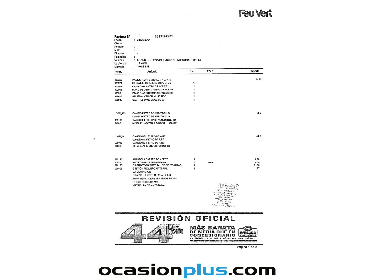 Foto Lexus CT Lexus CT 200h Pack Hybrid Plus (136 CV)