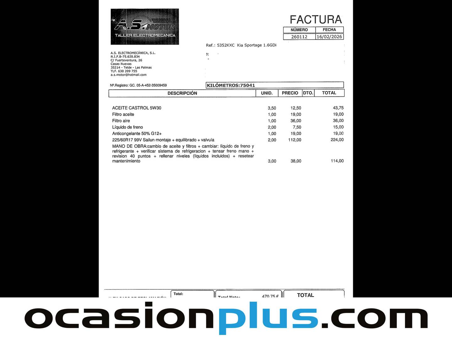 Foto del mantenimiento del KIA Sportage KIA Sportage 1.6 GDi Drive Plus 4x2 (132 CV)