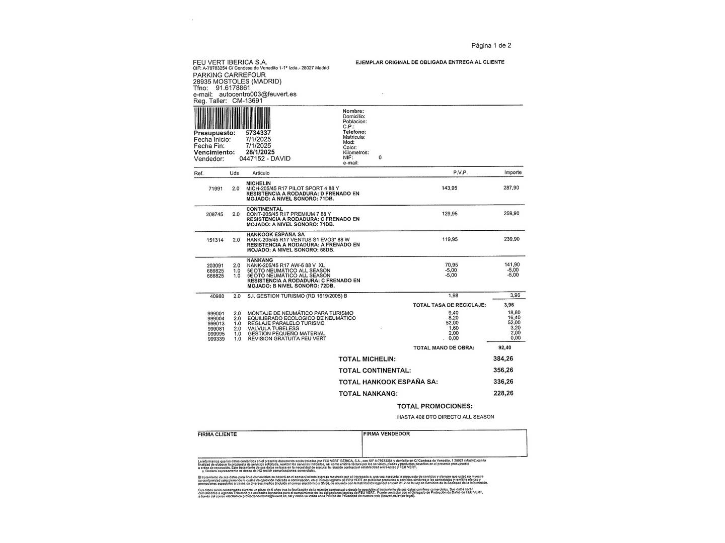Foto del mantenimiento del Renault Clio Renault Clio Sport Tourer Zen dCi (90 CV)