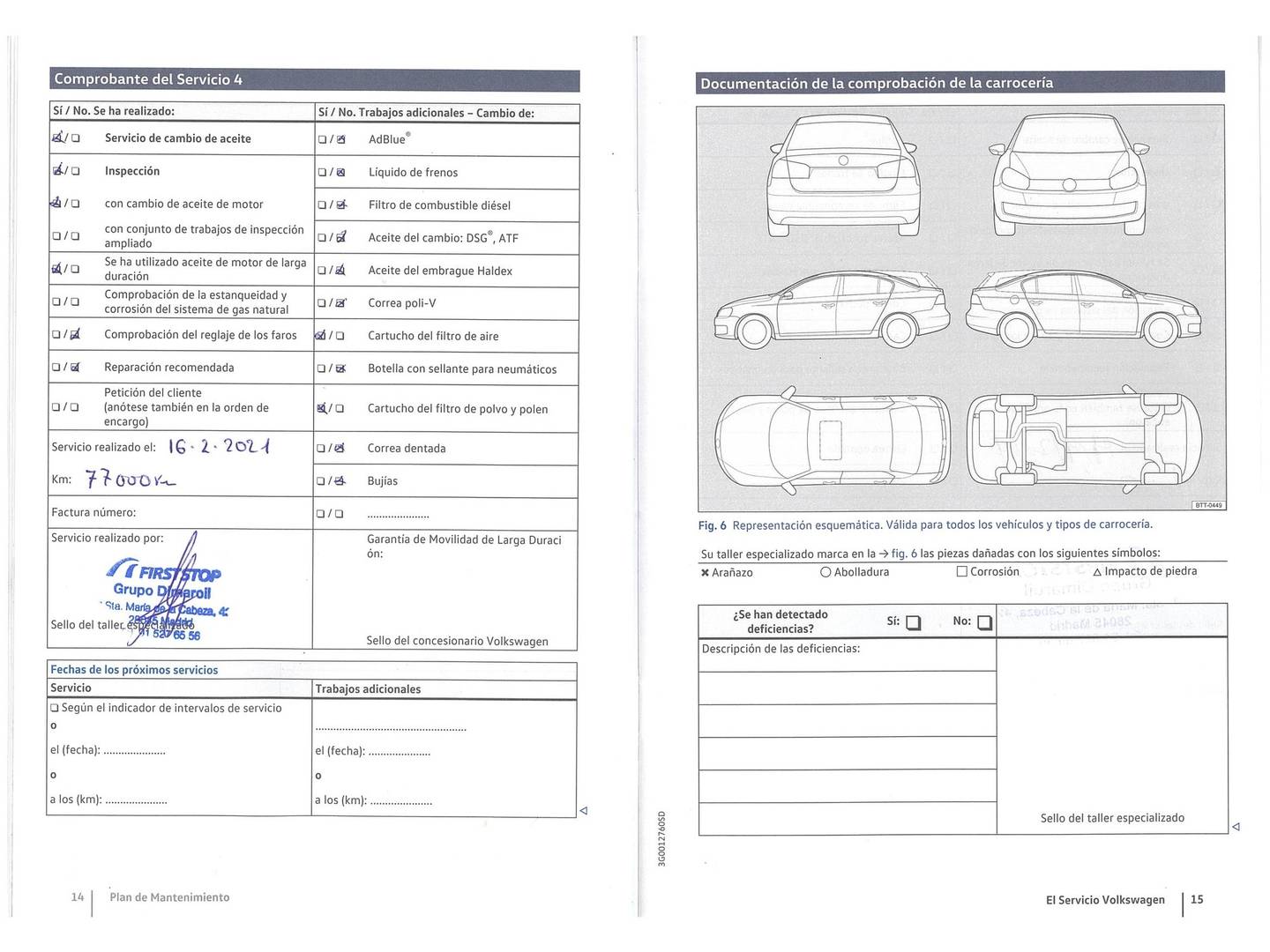 Foto del mantenimiento del Volkswagen Passat Volkswagen Passat 1.4 TSI BMT ACT (150 CV)