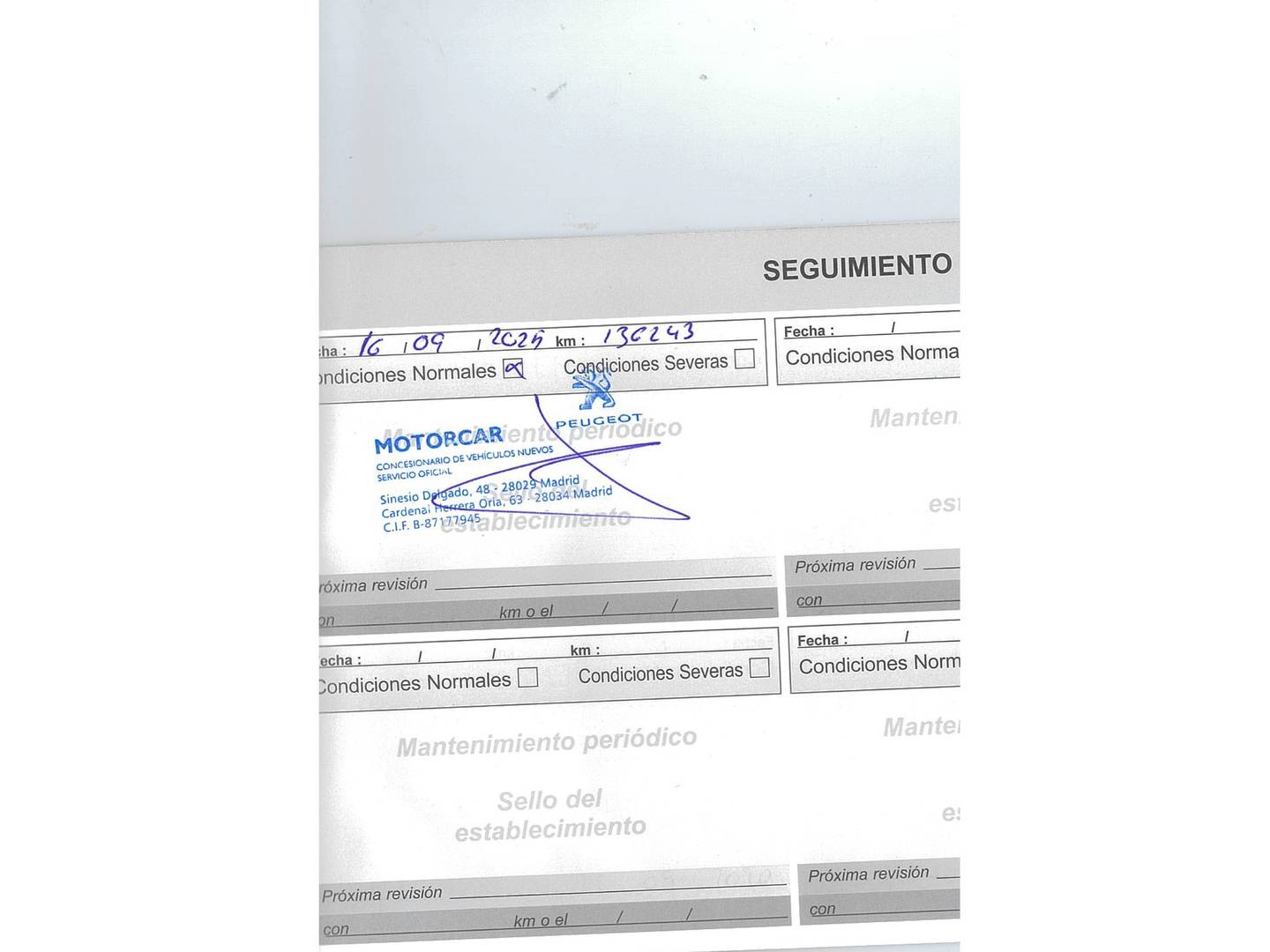 Foto del mantenimiento del Peugeot 3008 Peugeot 3008 BlueHDi 180 S&S GT EAT8 (180 CV)