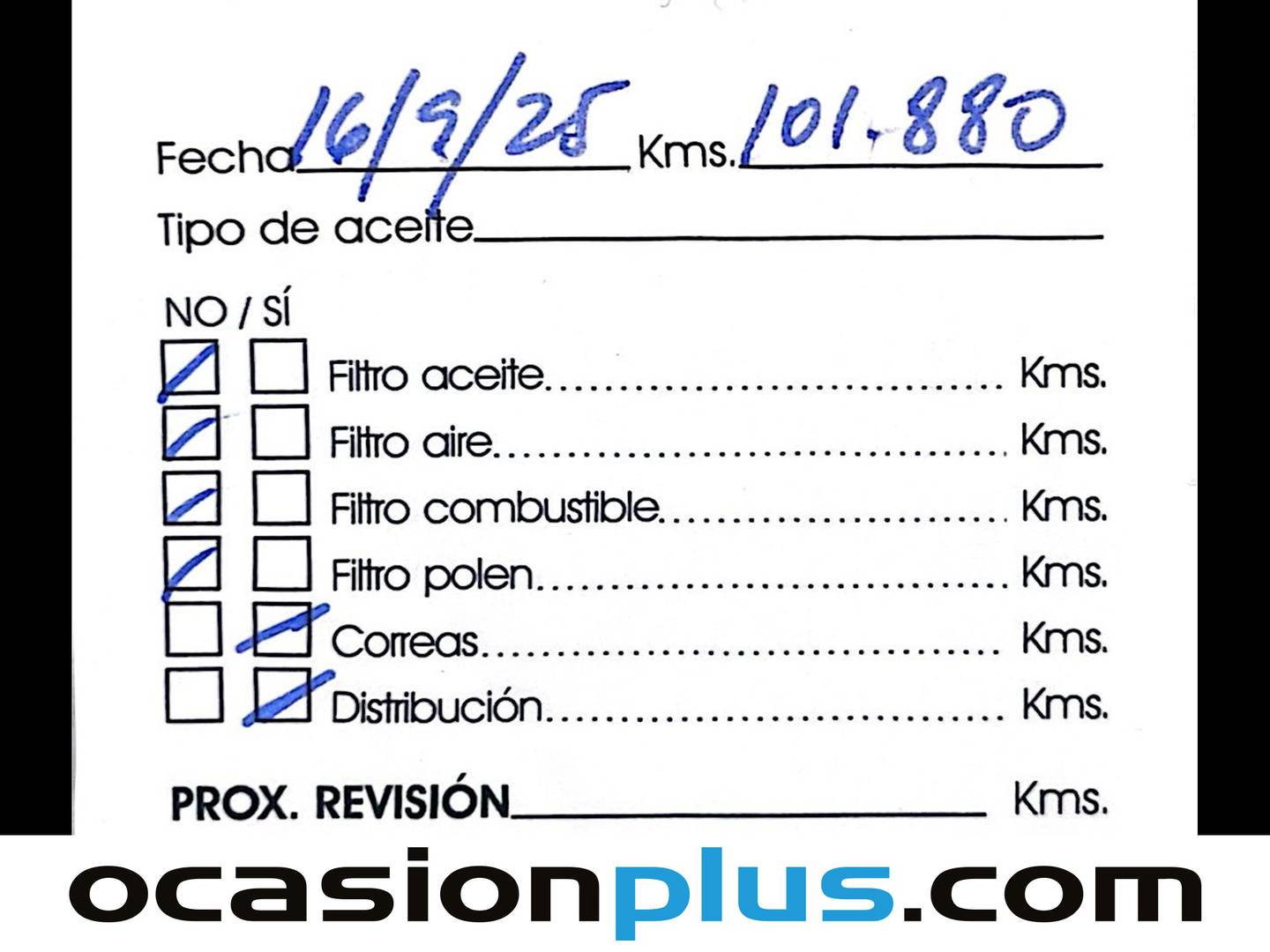 Foto del mantenimiento del Fiat Tipo Fiat Tipo 1.4 16v Easy (95 CV)