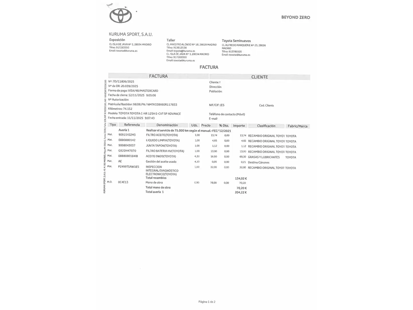 Foto Toyota C-HR Toyota C-HR 1.8 125H Advance (122 CV)