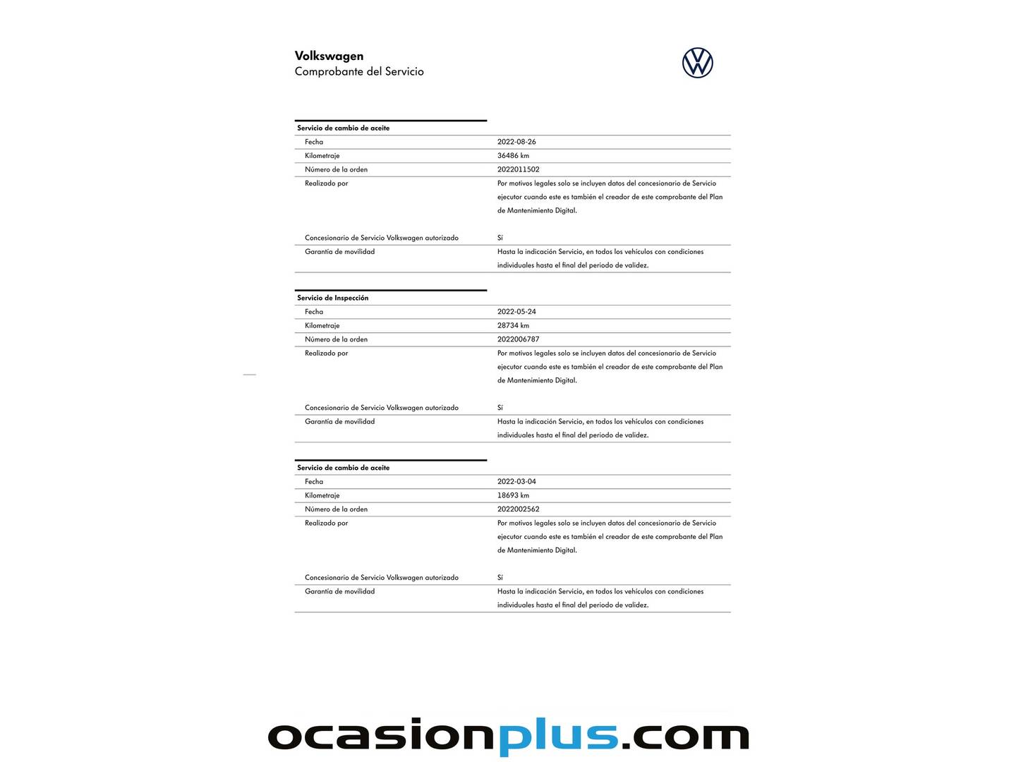 Foto del mantenimiento del Volkswagen T-Roc Volkswagen T-Roc Advance 2.0 TDI (150 CV) DSG
