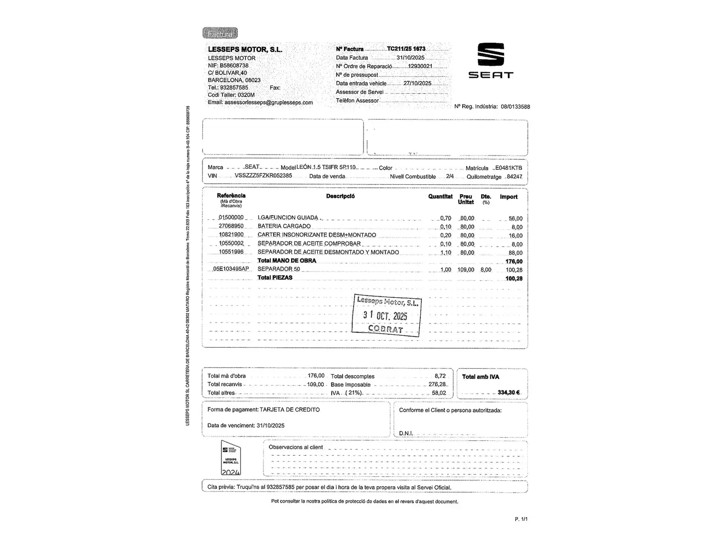 Foto Seat León SEAT León 1.5 TSI S&S FR DSG  (150 CV)