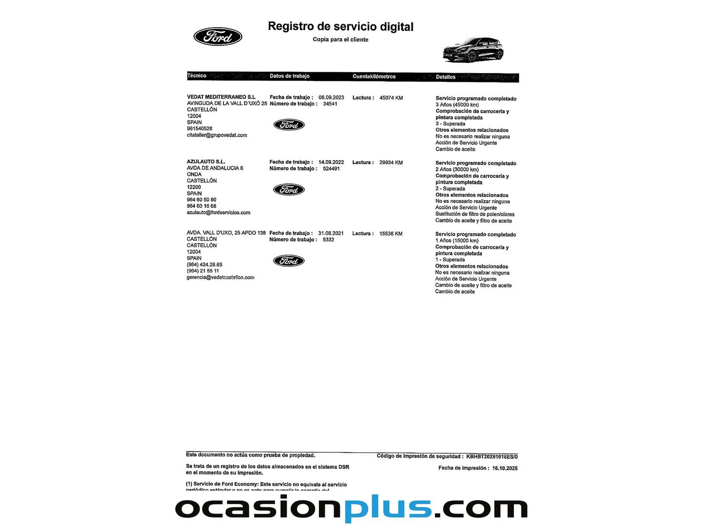 Foto del mantenimiento del Ford Focus Ford Focus 1.5 Ecoblue ST-Line (120 CV)