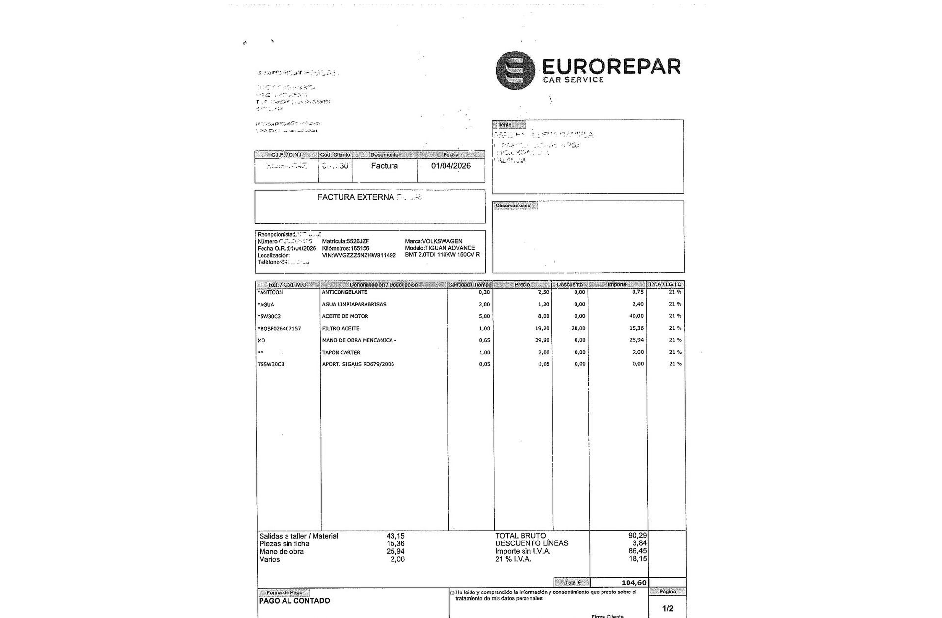 Volkswagen Tiguan Advance 2.0 TDI BMT - foto 23