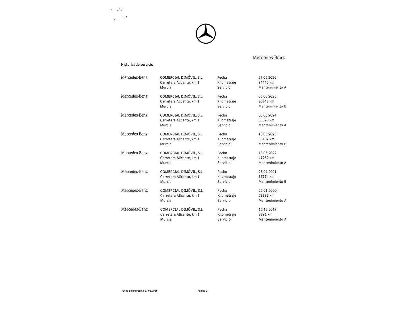 Foto del mantenimiento del Mercedes Clase C Mercedes Clase C Coupe 220 d (170 CV) Pack AMG