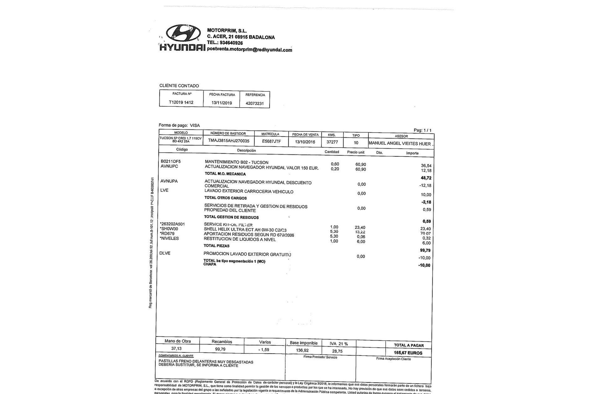 Hyundai Tucson 1.7 CRDi BlueDrive 25 Aniversario 4x2 - foto 23