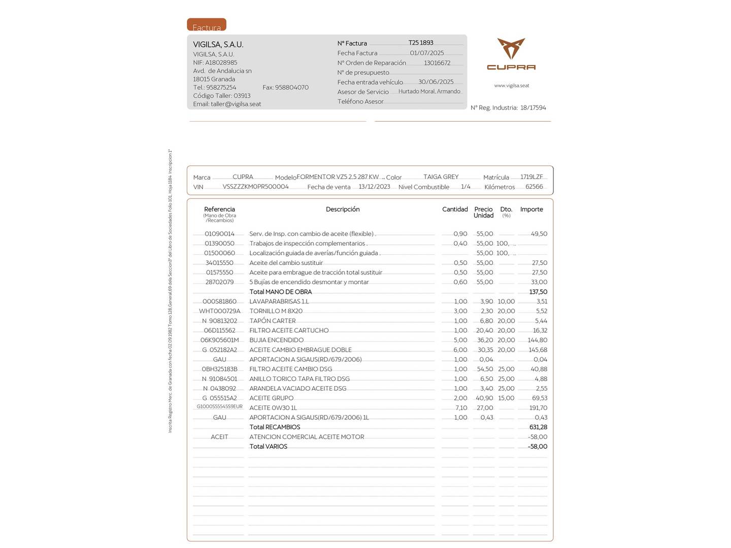 Foto Cupra Formentor CUPRA Formentor 2.5 TSI VZ5 Taiga Grey 4Drive DSG (390 CV)