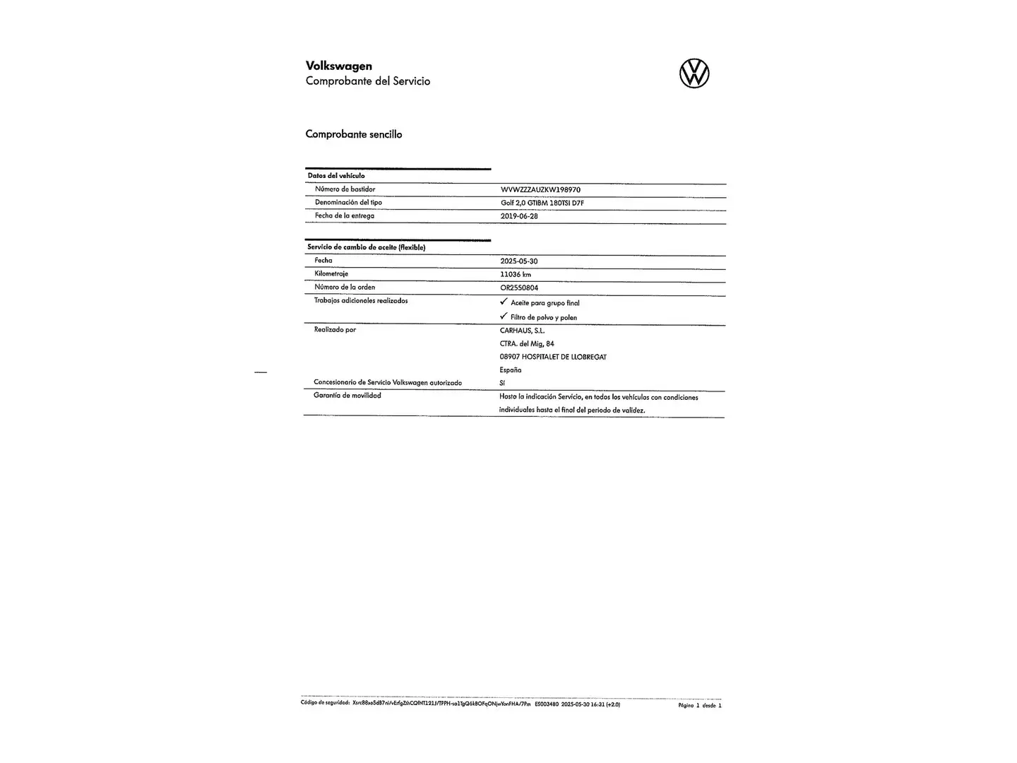 Foto Volkswagen Golf Volkswagen Golf GTI Performance 2.0 TSI (245 CV) DSG