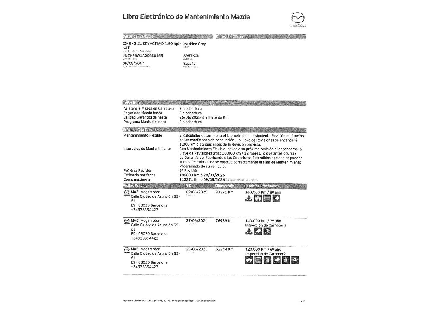 Foto Mazda CX-5 Mazda CX-5 2.2 DE Evolution 2WD Auto (150 CV)