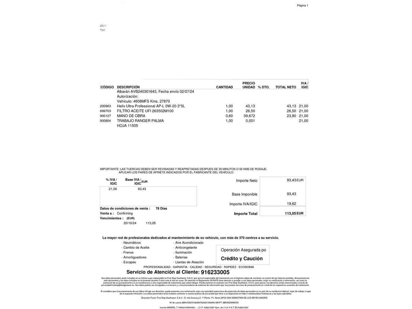 Foto del mantenimiento del Hyundai Tucson Hyundai Tucson 1.6 TGDI Klass 4x2 (150 CV)