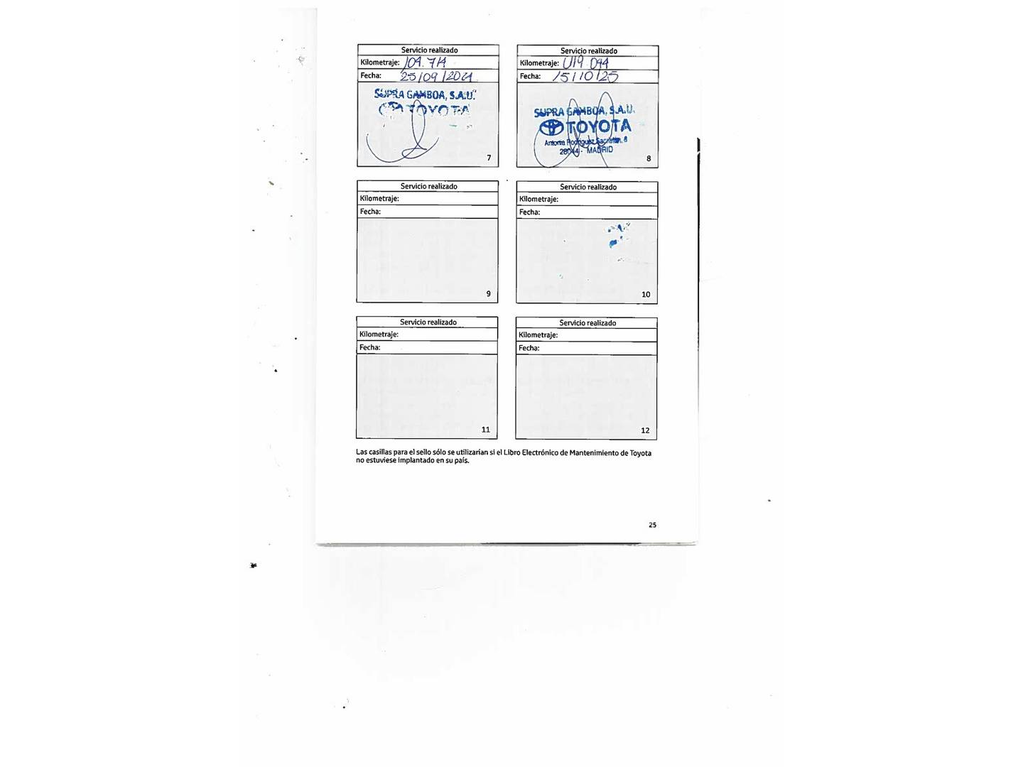 Foto del mantenimiento del Toyota Auris Toyota Auris 140H Hybrid Touring Sports Feel! (136 CV)