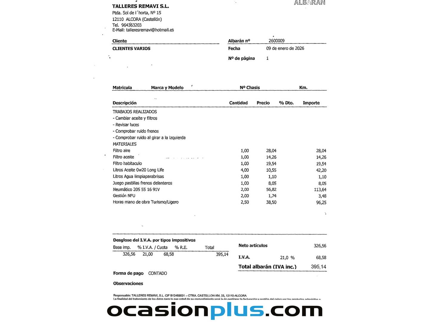 Foto del mantenimiento del Seat León SEAT León 1.2 TSI St&Sp Style (110 CV)