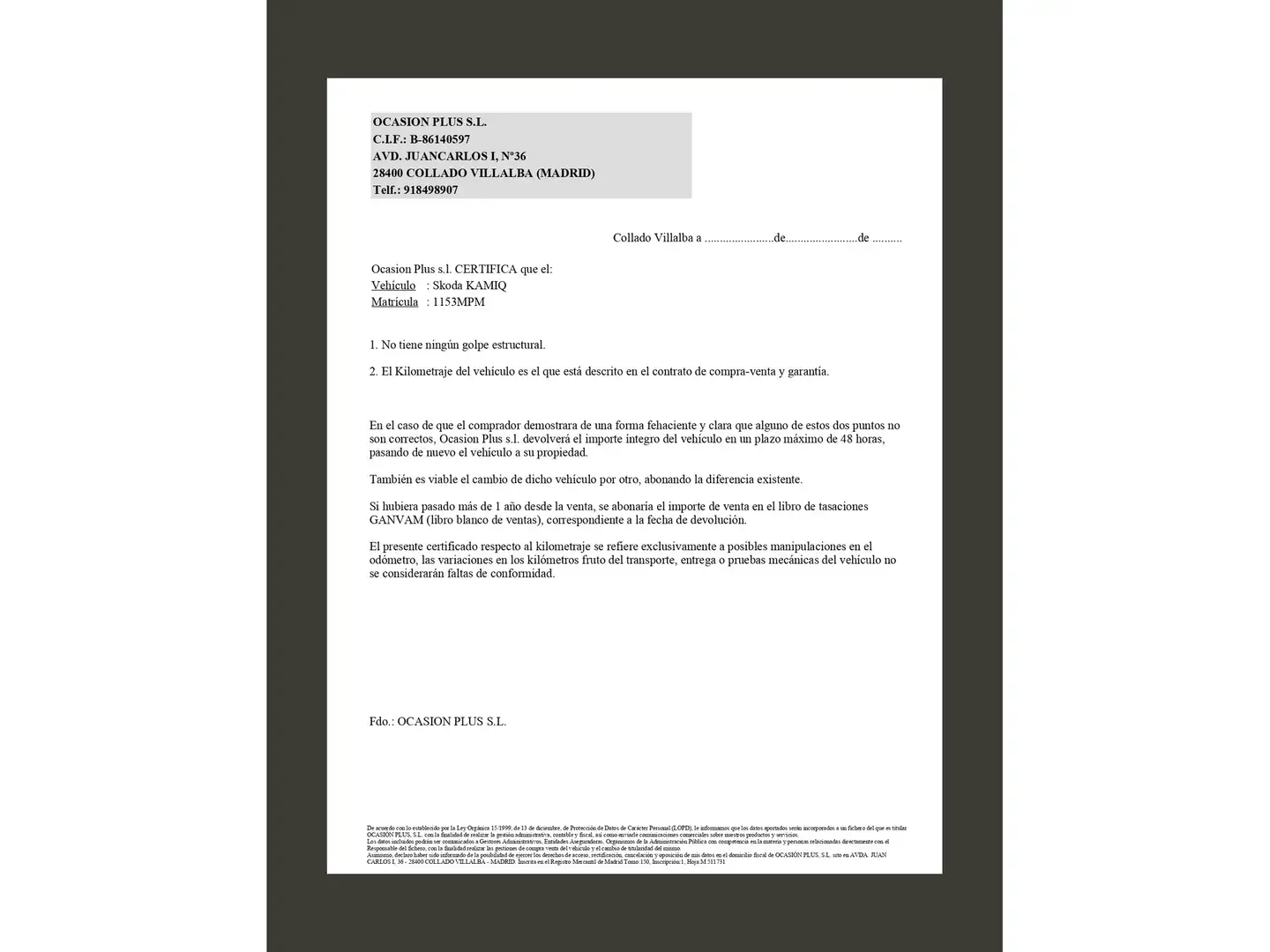 Certificado