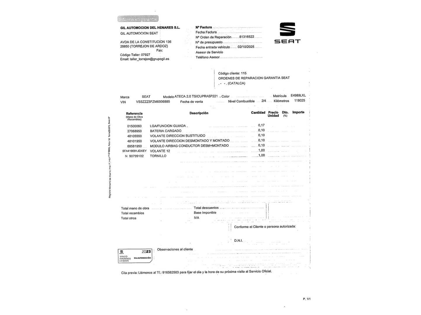 Foto Cupra Ateca CUPRA Ateca 2.0 TSI 4Drive DSG (300 CV)