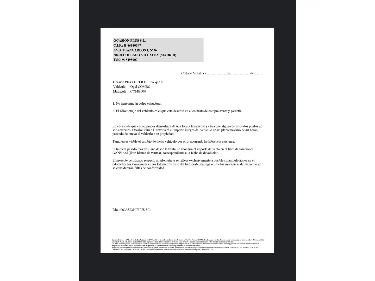 Certificado