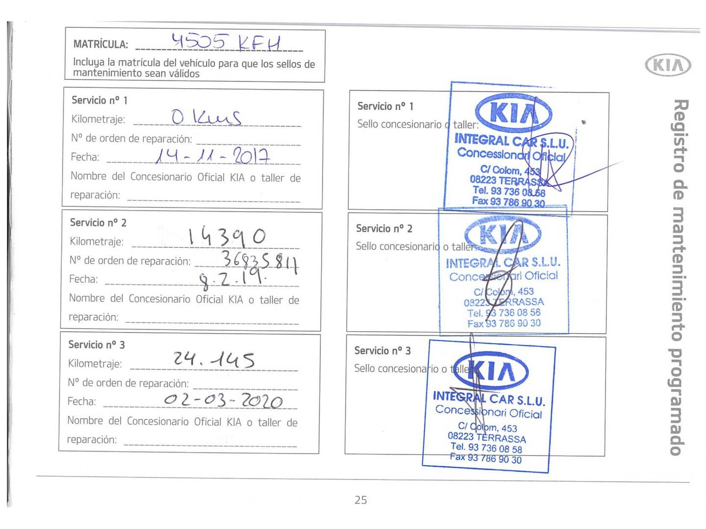 Foto del mantenimiento del KIA Stonic KIA Stonic 1.0 T-GDi Eco-Dynamic Drive (120 CV)