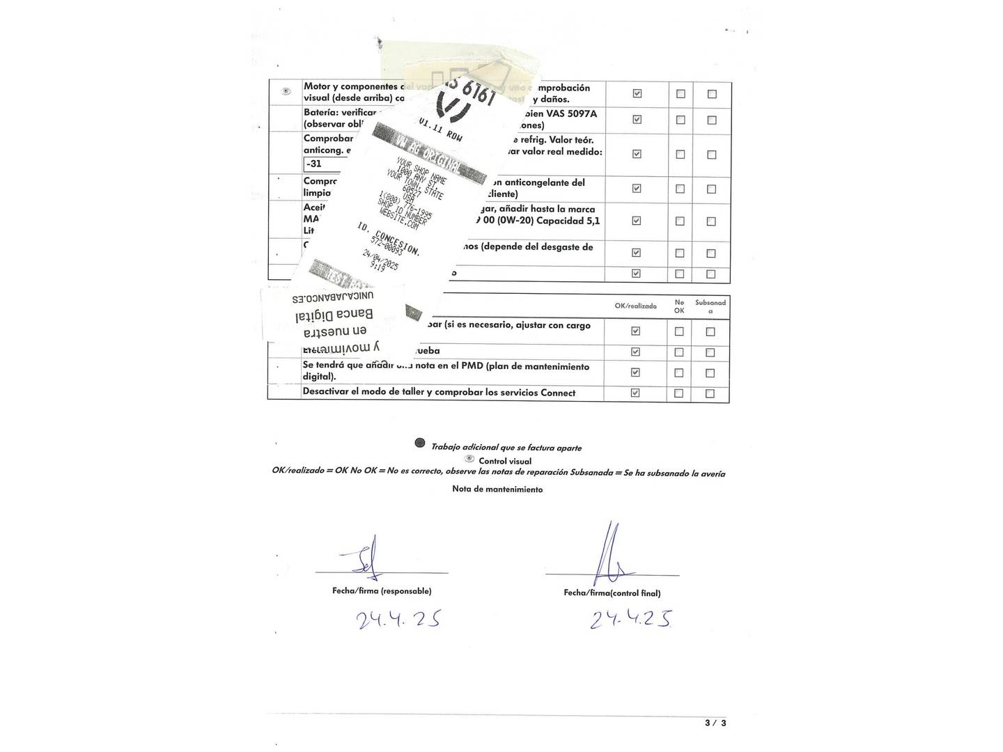 Foto del mantenimiento del Skoda Octavia Skoda Octavia 2.0 TDI Selection DSG (150 CV)