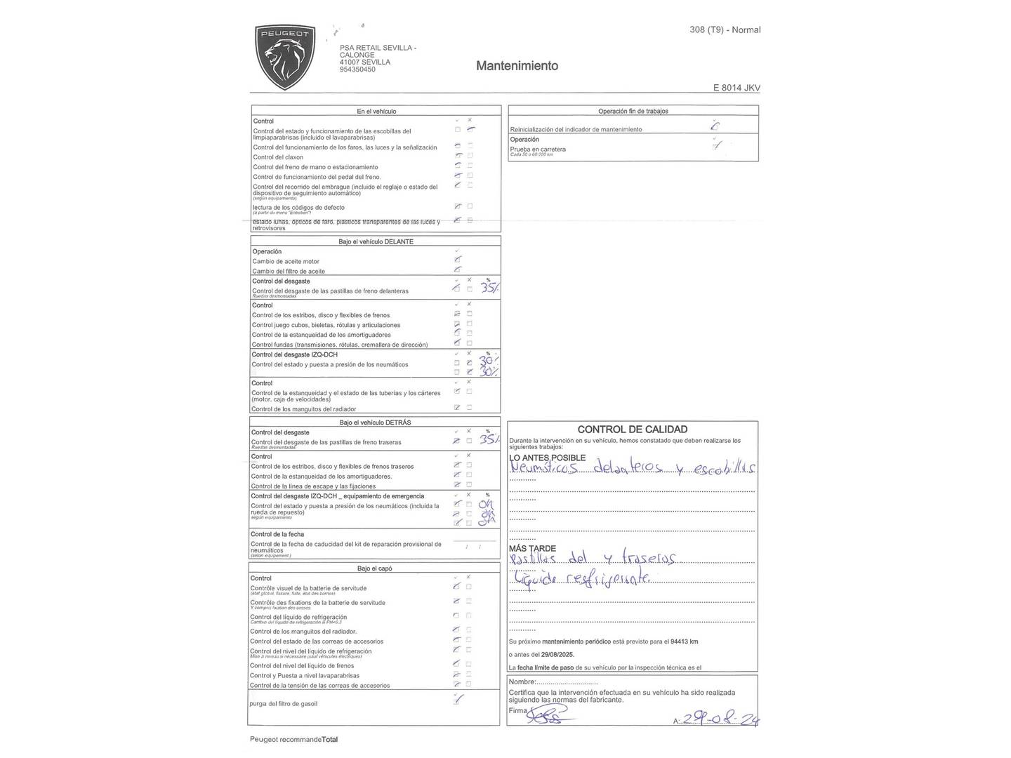 Foto Peugeot 308 Peugeot 308 BlueHDi 100 Style (100 CV)