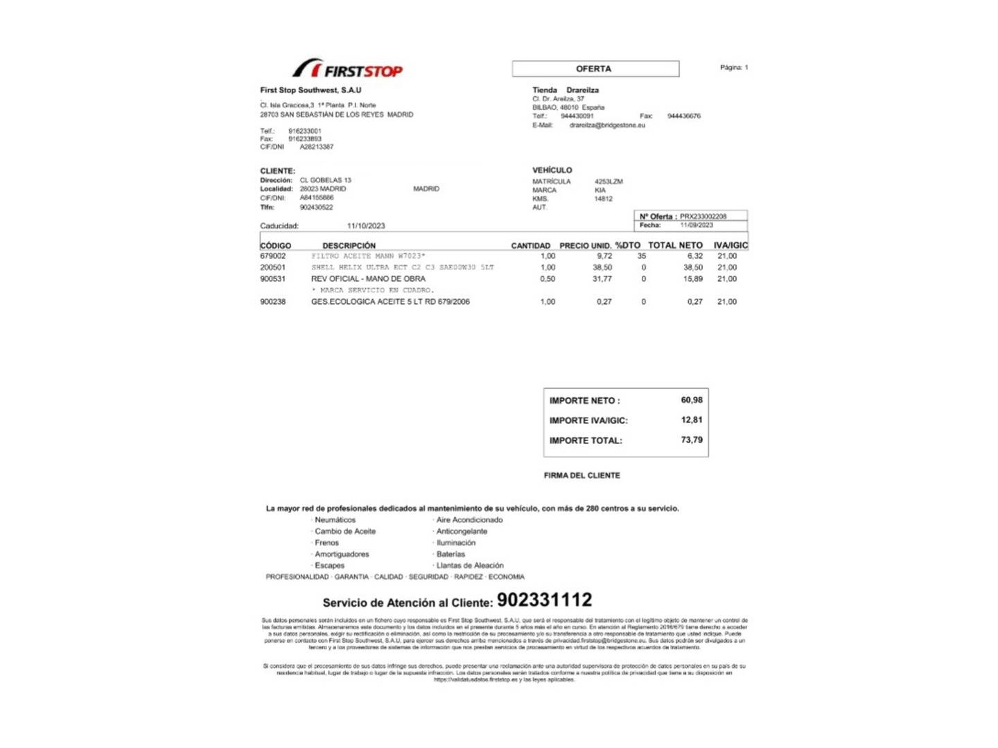 Foto del mantenimiento del KIA Stonic KIA Stonic 1.0 T-GDi MHEV Concept Plus (100 CV)