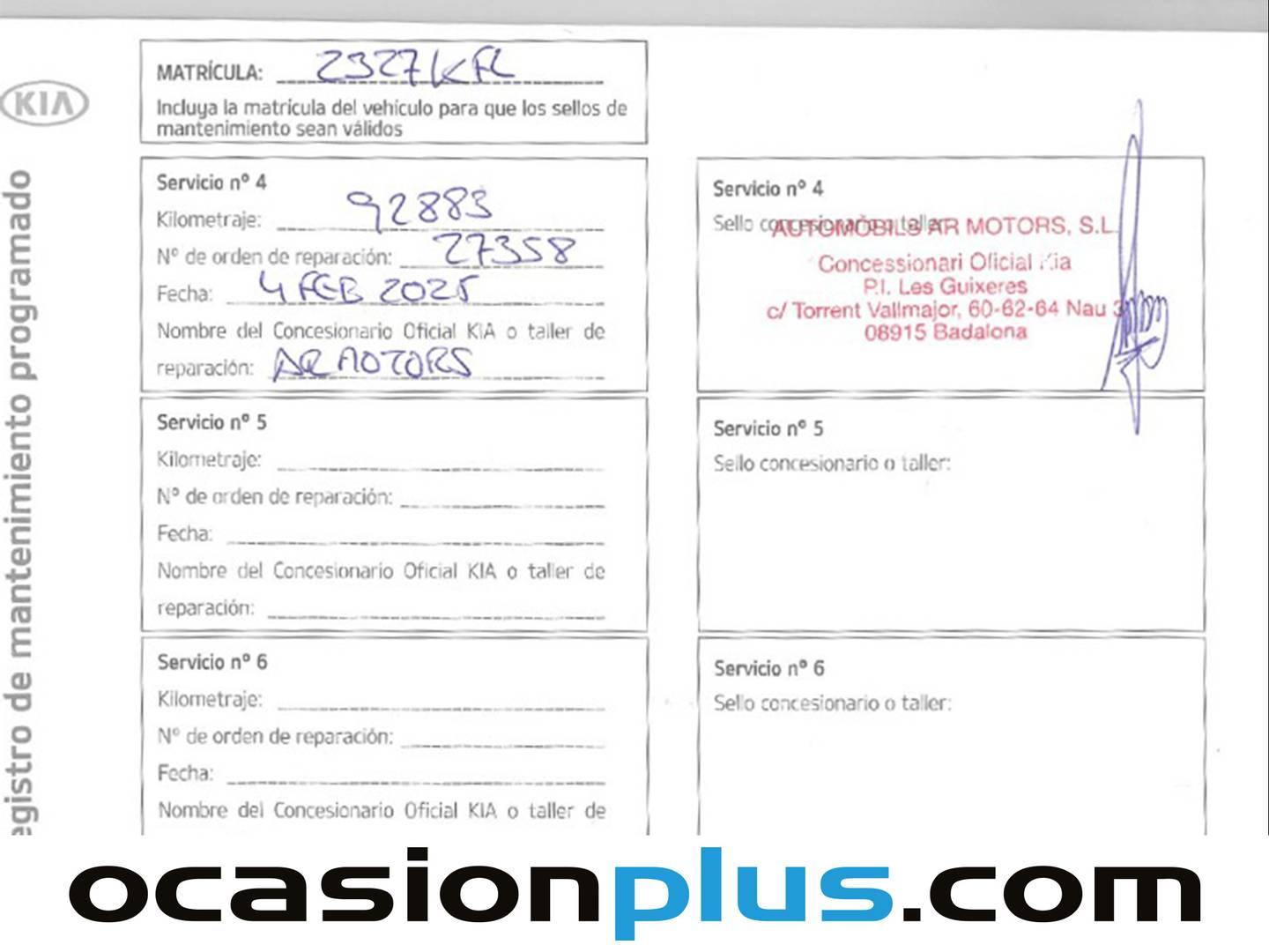Foto del mantenimiento del KIA Sportage KIA Sportage 1.6 GDi x-Tech17 4x2 (132 CV)