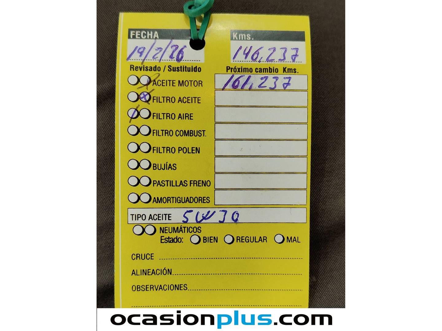 Foto del mantenimiento del Opel Corsa Opel Corsa 1.4 Selective (90 CV)