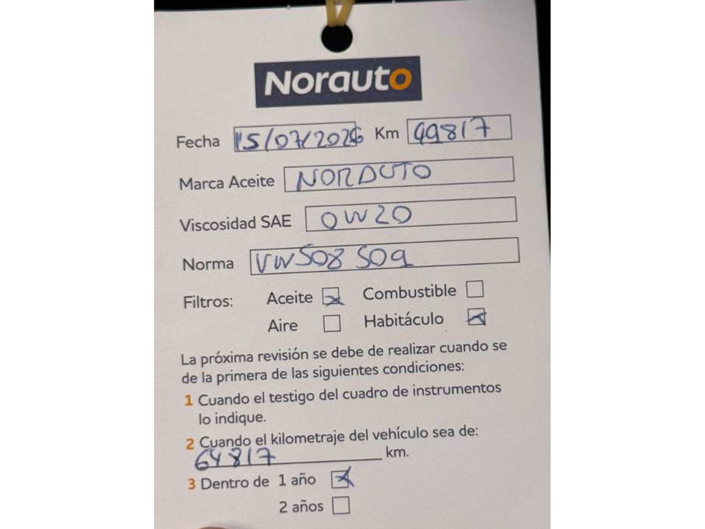 Foto del mantenimiento del Audi A3 Audi A3 Sportback 30 TFSI (110 CV) S tronic