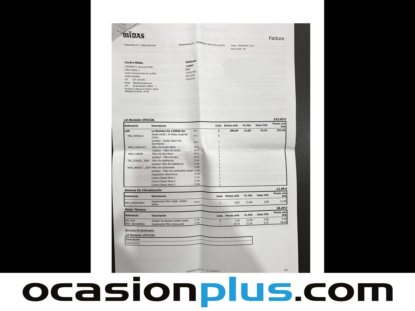 Foto del mantenimiento del BMW Serie 5 BMW Serie 5 520d Business (190 CV)