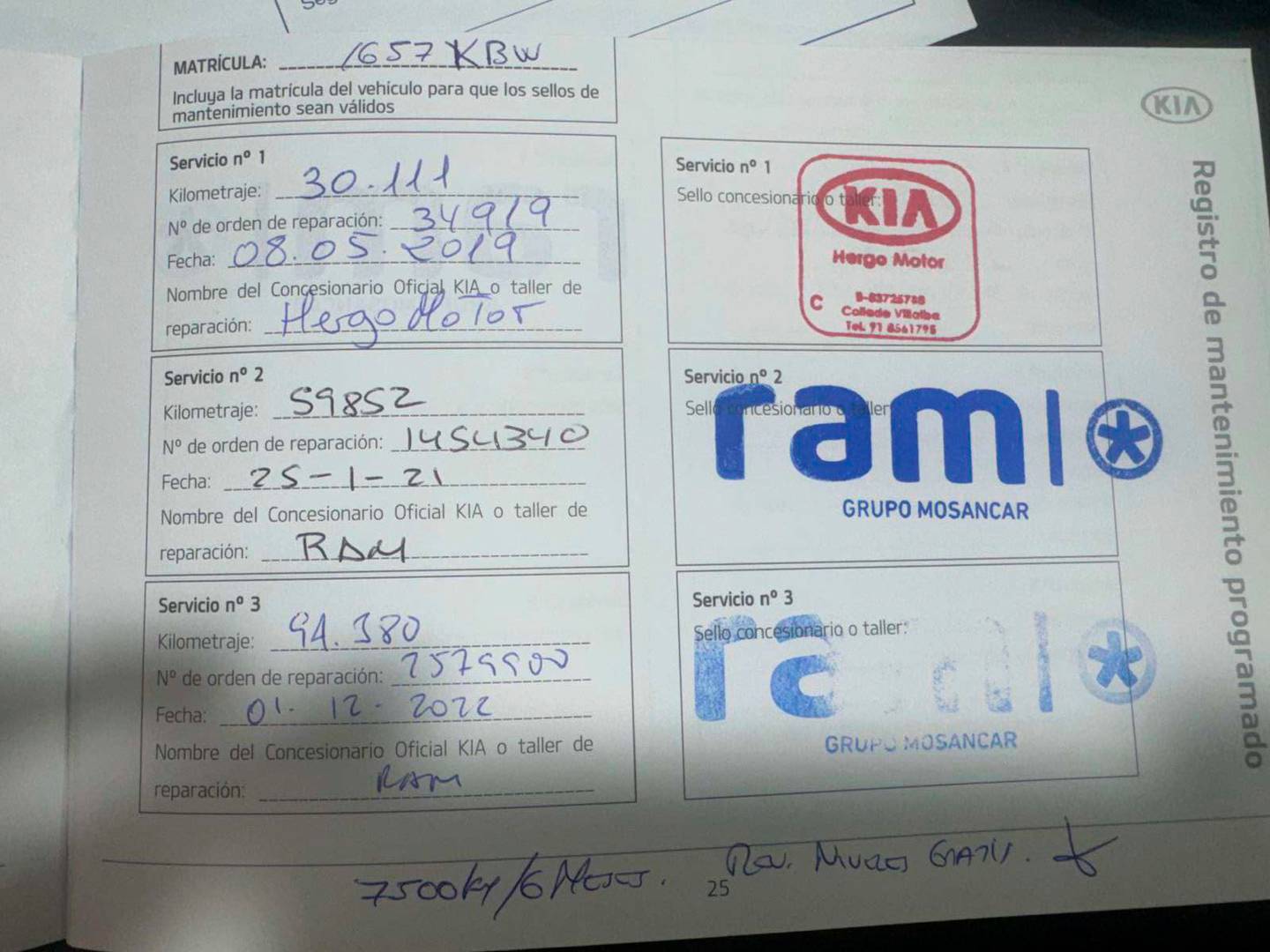 Foto del mantenimiento del KIA Sportage KIA Sportage 1.7 CRDi VGT Eco-Dynamics x-Tech17 4x2 (115 CV)