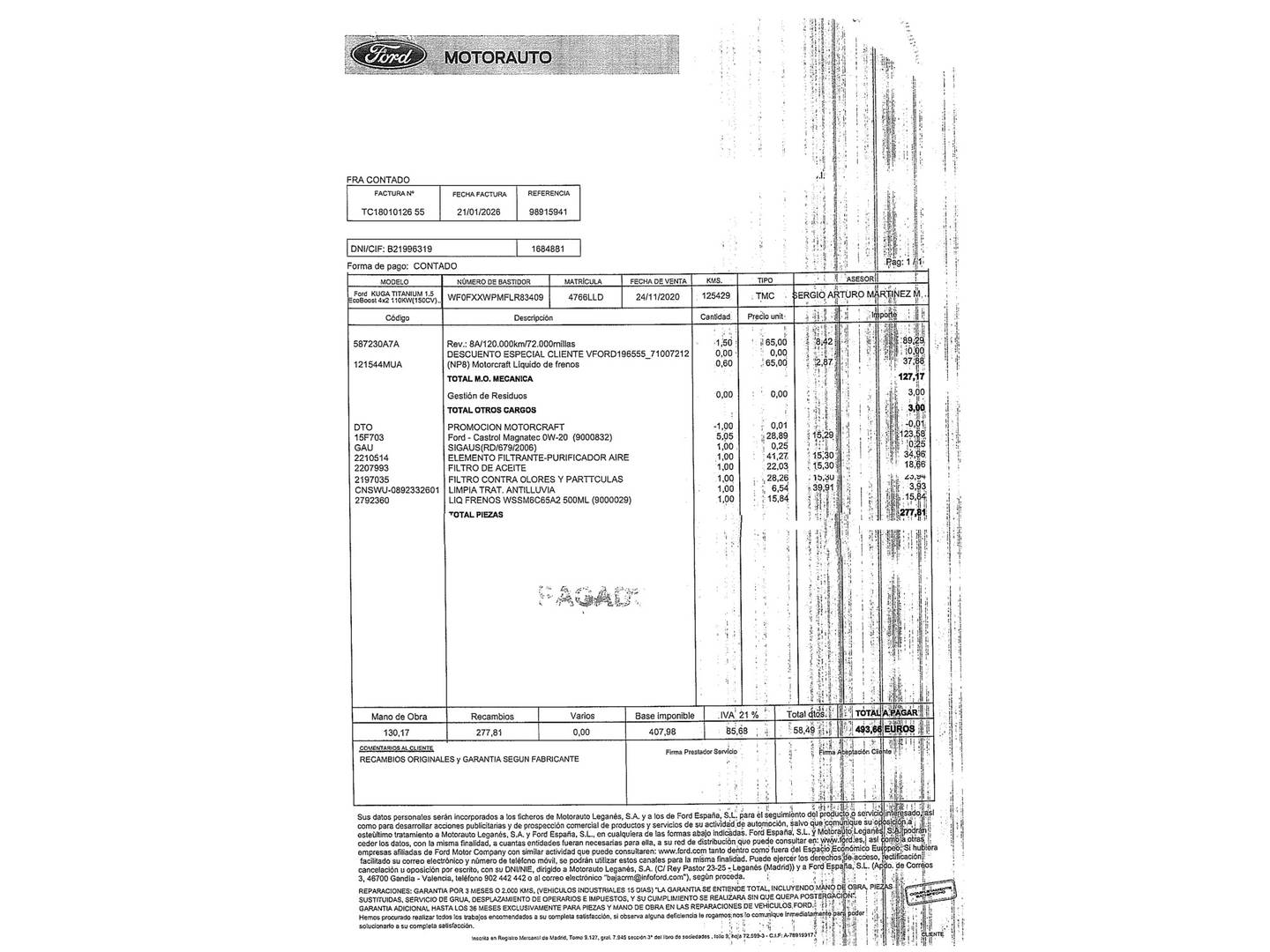 Foto Ford Kuga Ford Kuga 1.5 EcoBoost Titanium 4x2 (150 CV)