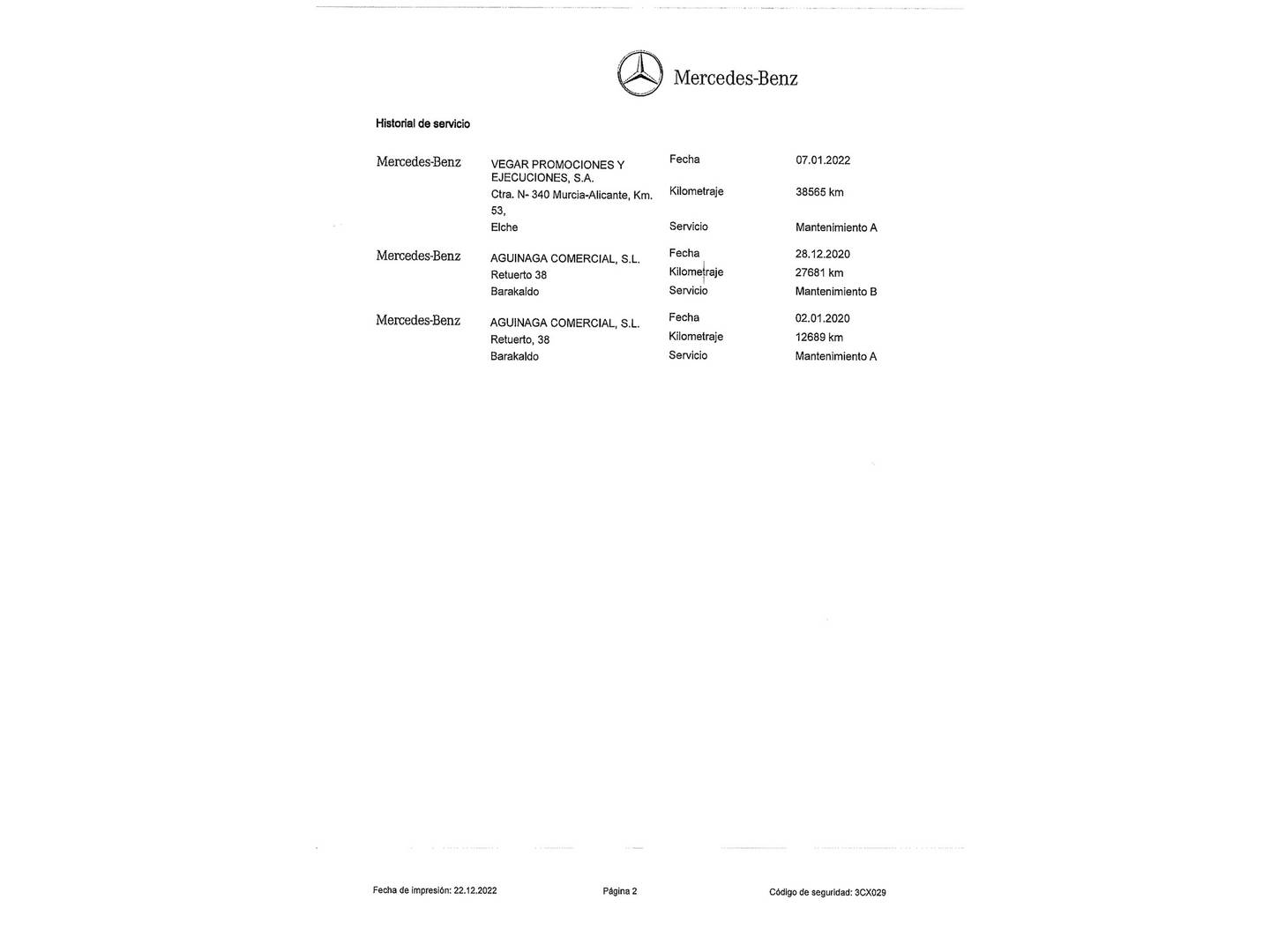 Foto del mantenimiento del Mercedes Clase C Mercedes-Benz Clase C Coupe 220 d (194 CV) Pack AMG