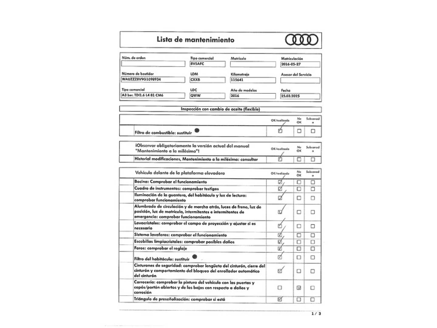 Foto Audi A3 Audi A3 Sedan Attracted 1.6 TDI clean diesel (110 CV)